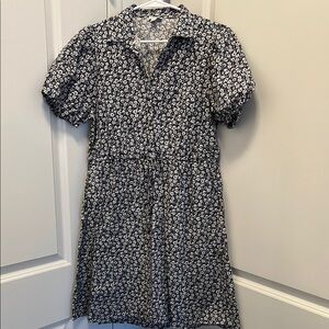 Floral Navy and White Women's Dress